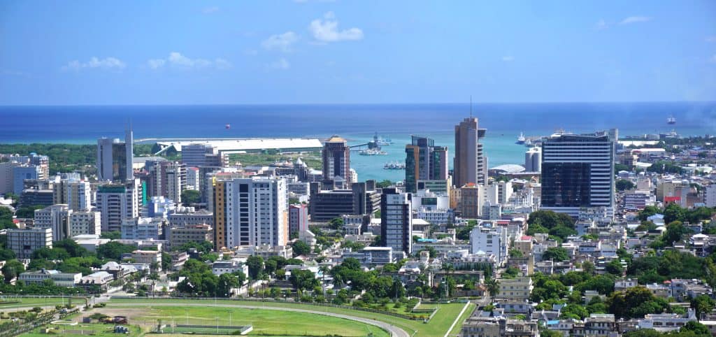 Aerial,Panorama,Of,Port,Louis,Mauritius,Skyline